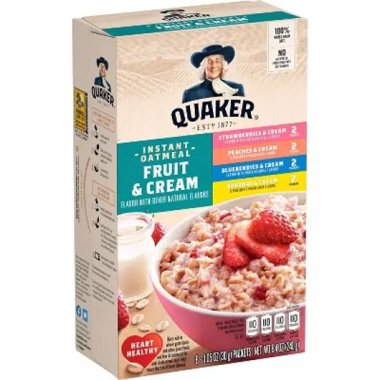 Quaker Fruit & Cream Instant Oatmeal Variety - 8ct/9.8oz image {7}