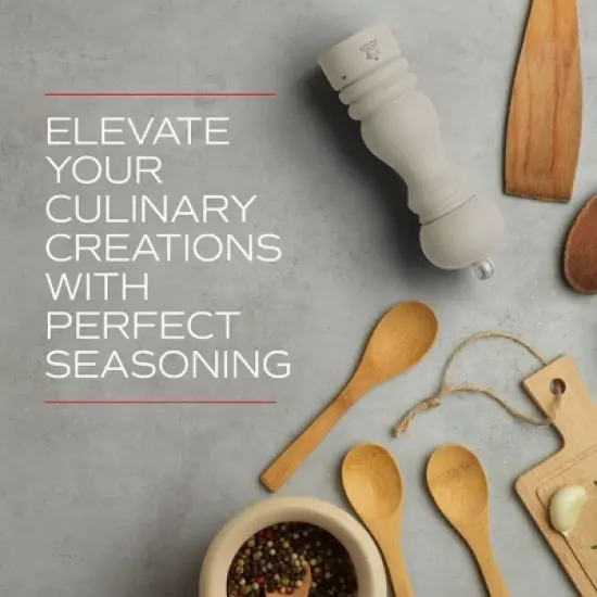 Peugeot Paris u'Select 7-inch Salt Mill - Manual Rock Salt Mill with Adjustable Precision Grinding, Stainless Steel & Beechwood, Elegant  Tool - (Ash) image {5}