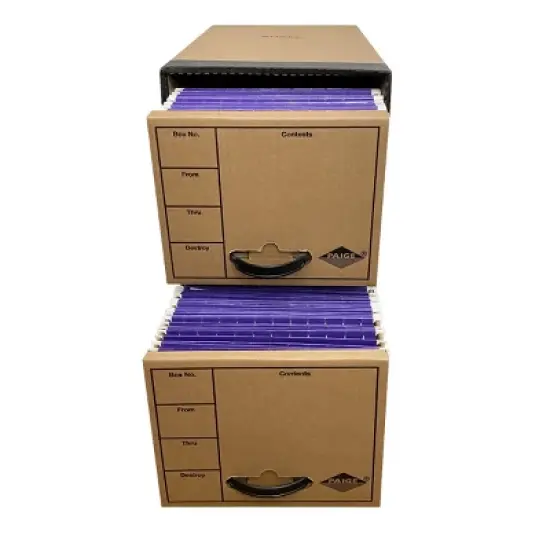 UOFFICE Pack of 2 Quick Stack Drawer File Boxes, 24" x 12.5" x 10.5", image {4}