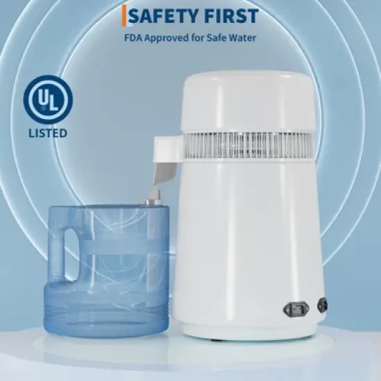 Distilled Water Machine 1 Gallon 4L Home Desktop Water Distiller Purifier Water Purification Filter Electric Water Distiller Countertop image {5}