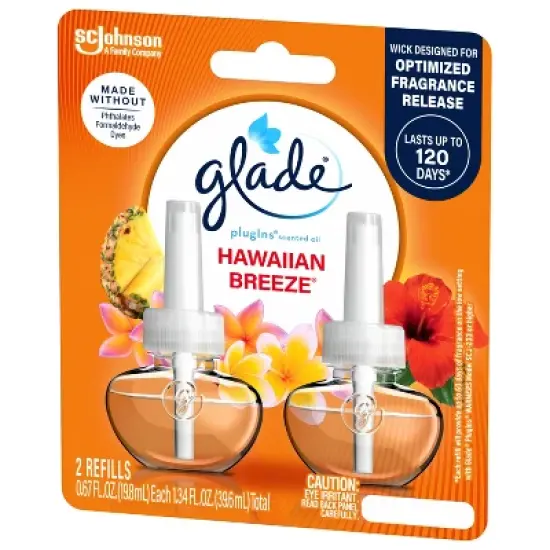 Glade PlugIns Scented Oil Air Freshener Refills - Hawaiian Breeze - 1.34oz/2pk image {14}