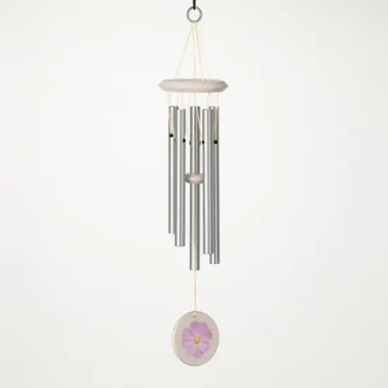 Woodstock Chimes Flower Wind Chime Pink Cosmos 22" image {5}
