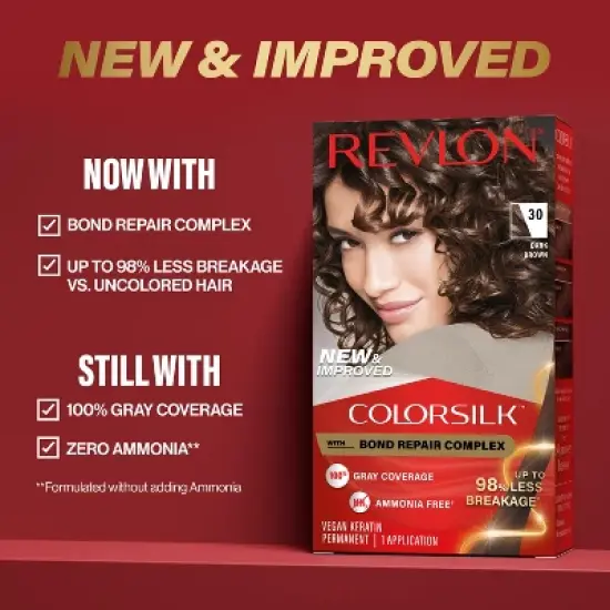 Revlon ColorSilk Permanent Hair Color with Bond Repair Complex - Black image {3}