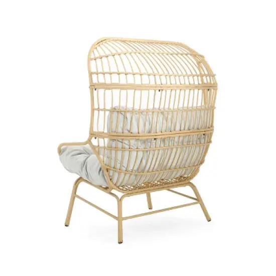 Coolbibila-Loveseat For Outdoor Made Of PE Rattan, Patio Sofa With Stylish And Versatile Design, Patio Chair With Iron Frame And Cushion image {4}