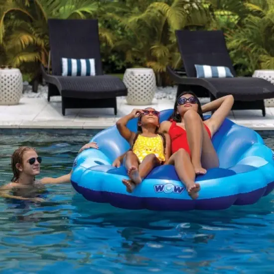 WOW Indigo Lounge Inflatable Mermaid Shell Float - Blue image {3}