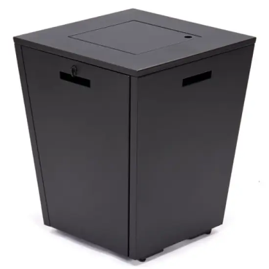 LeisureMod Chelsea Aluminum Modern Outdoor Propane Fire Pit Table with Lid, Sleek Design for Patio, Deck, Garden, Backyard, Lounge, or Poolside Area image {4}