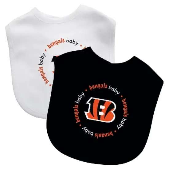 Baby Fanatic Officially Licensed Unisex Baby Bibs 2 Pack - NFL Cincinnati Bengals image {1}