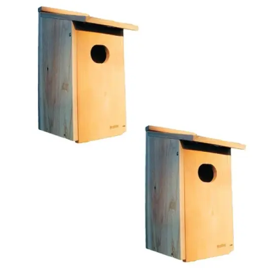 Woodlink WD1 Wood Mountable Hanging Winter Nesting Duck House Box with 4 x 3 Inch Oval Entrance Hole for Marshlands, Wetlands, and Ponds image {6}