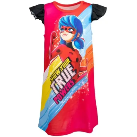 Miraculous Ladybug Girls Nightgown Pajamas Toddler to Big Kid image {8}