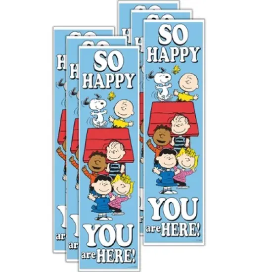 Eureka&reg; Peanuts&reg; So Glad You Are Here! Banner - Vertical, Pack of 6 image {4}