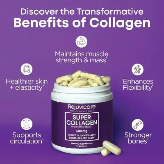 REJUVICARE SUPER COLLAGEN CAPS 500MG, 90 CT image {4}
