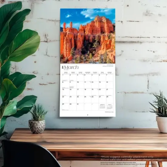 BrownTrout Utah Wild and Scenic 2026 12"x24" Hanging Square Wall Calendar Plastic-Free image {4}