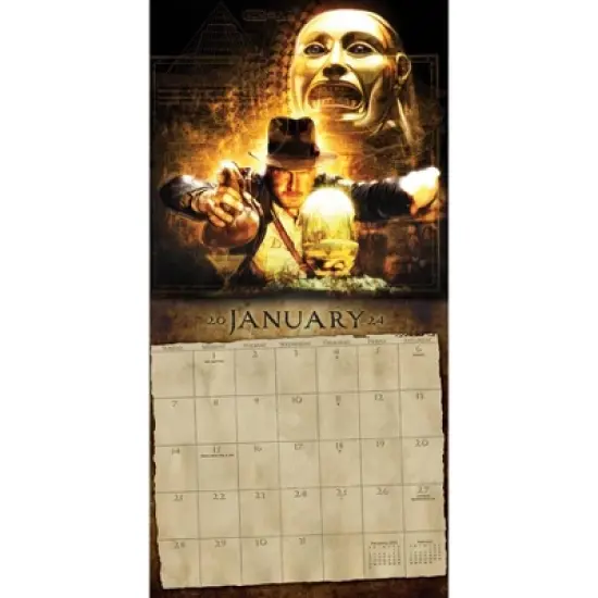 Trends International Inc. 2023-24 Wall Calendar 12"x12" Indiana Jones image {1}