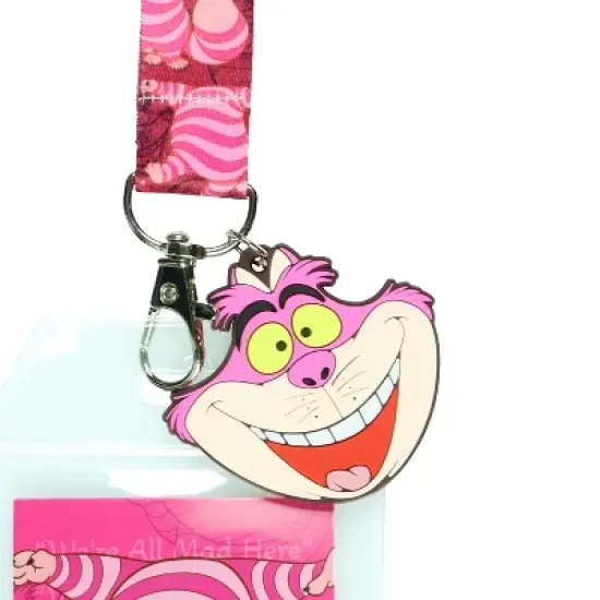 Disney Alice in Wonderland Cheshire Cat Breakaway Lanyard ID Badge Holder image {2}