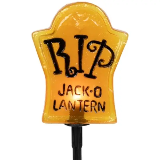 Northlight Lighted R.I.P Tombstone Halloween Outdoor Pathway Markers - 18" - Set of 3 image {8}