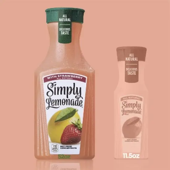 Simply Lemonade with Strawberry Juice - 52 fl oz image {9}