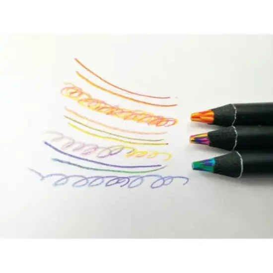 Rainbow Twist Pencils (10 Pack) - 3-Color Combos for Vibrant & Creative Art image {2}