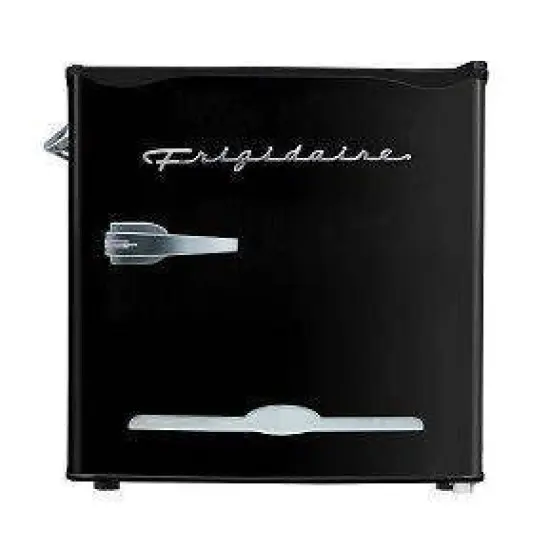 Frigidaire 1.6 cu ft Retro Fridge With Side Bottle Opener Black: Compact Mini Refrigerator, Manual Defrost, 1 Year Warranty image {2}