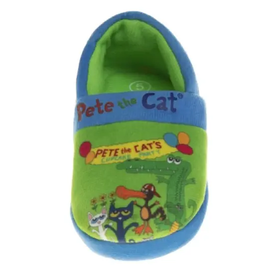Pete The Cat Shoes -Toddler Girls Boys Slipper House Shoes- Kids Preschoolers Soft Aline Comfort Cool Groovy Cupcakes Birthday Party plush (Toddler) image {1}