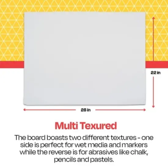 School Smart Poster Boards, 22 x 28 Inches, 8-Ply Thickness, White, Pack of 25 image {3}