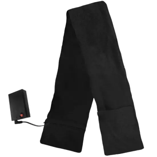 ActionHeat AA Battery Heated Reversible Scarf - Black image {1}