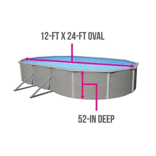 Blue Wave Oval 144"x288" Belize Steel Wall Pool Package image {6}