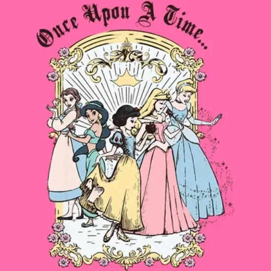 Girl's Disney Princesses Once Upon a Time&hellip; Crop T-Shirt image {1}