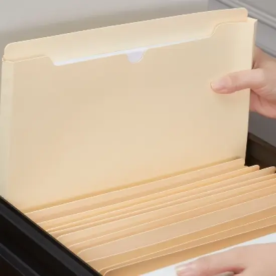 MyOfficeInnovations Paper Stock File Jacket 2" Expansion Letter Size Manila 50/BX 396444 image {2}