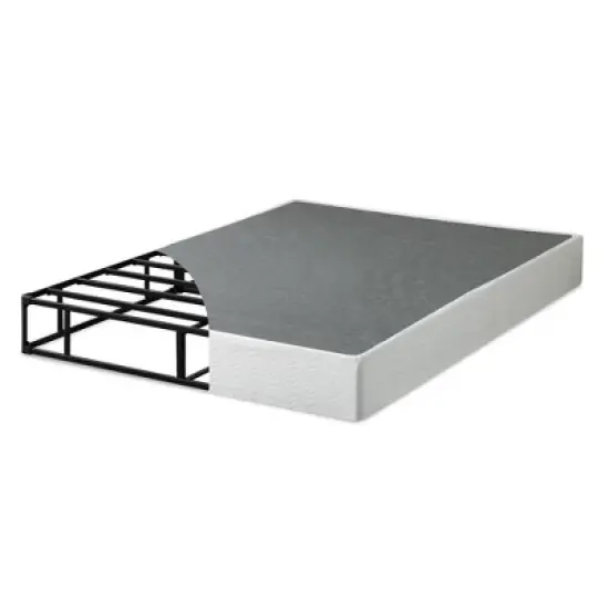 Metal Smart BoxSpring Mattress Base with Quick Assembly Gray - Zinus image {7}