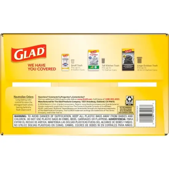 Glad ForceFlex Drawstring Trash Bags - Febreze Fresh - 13gal/140ct image {16}
