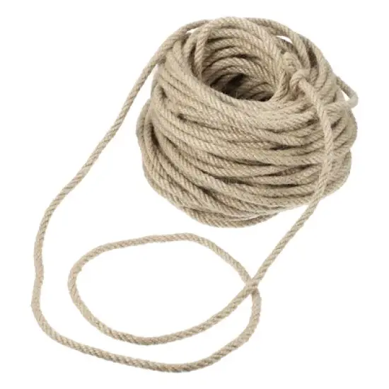 Unique Bargains Cat Natural Sisal Rope for Scratching Post Tree Replacement 98ft Yellow 1 Pc image {6}