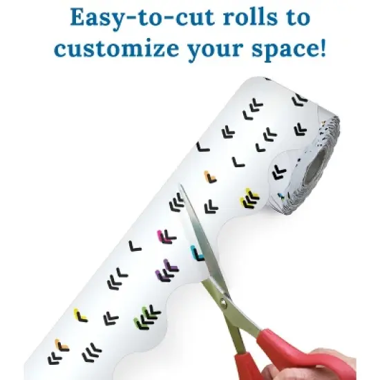 Carson Dellosa Education 65' Rainbow Doodles Rolled Scalloped Bulletin Board Borders (1 roll) image {3}