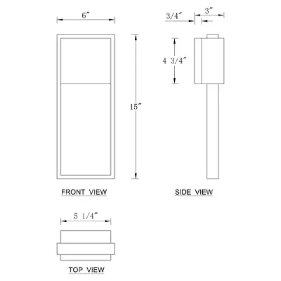 C Cattleya 1-Light Matte Black Integrated LED Outdoor Wall Light Sconce image {7}