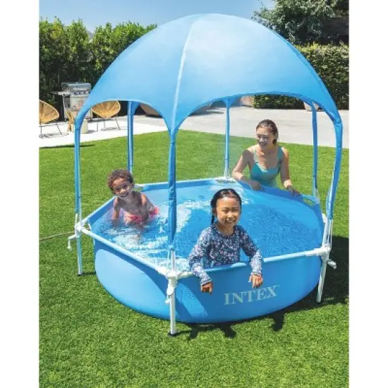 Intex 28209EP Canopy Metal Frame Above Ground Swimming Pool image {1}