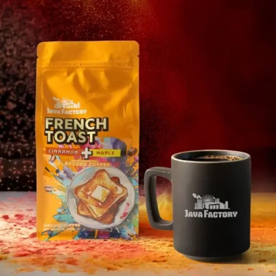 Java Factory French Toast  Flavored Ground Coffee Bags, 10 oz Bag, 6 pack image {5}