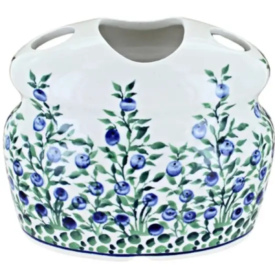 Blue Rose Polish Pottery 2115 Zaklady Toothbrush Holder image {3}