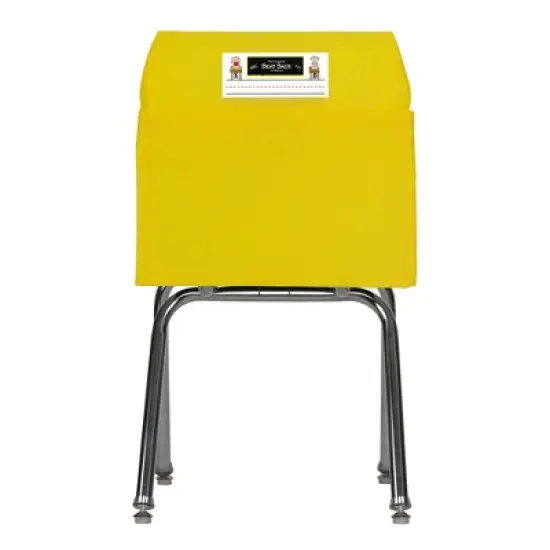 Seat Sack&reg; Small Chair Pocket Classroom Storage Organizer - 12 inch, Yellow image {1}