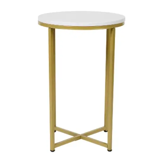 Flash Furniture Hampstead Collection End Table - Modern Laminate Accent Table with Crisscross Frame image {13}