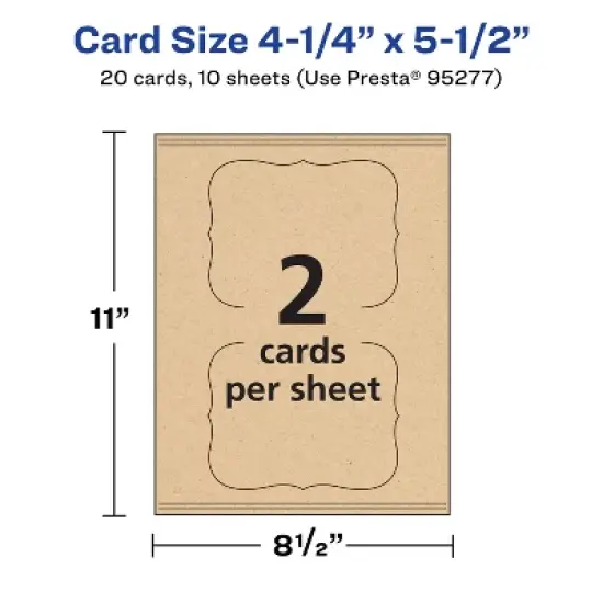 Avery Printable Flourished Edge Postcards, 4.25" x 5.5", Kraft Brown, 20ct image {4}