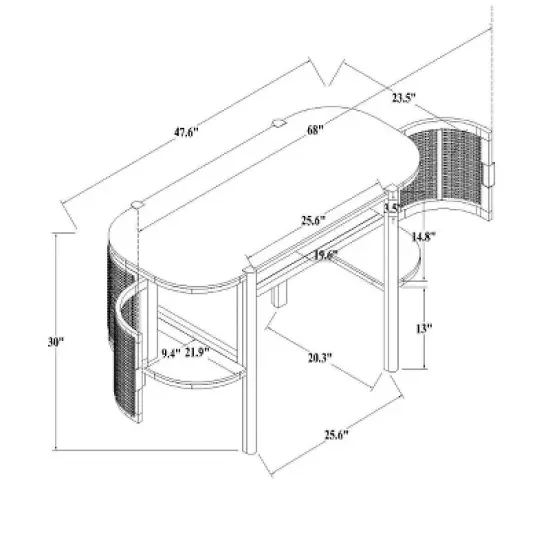 Portola Hills Caned Desk - Threshold&trade; designed with Studio McGee image {8}