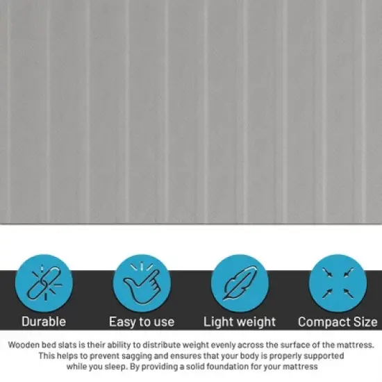 Continental Sleep, 0.75-Inch Heavy Duty Mattress Support Wooden Bunkie Board/Slats With Covered image {3}