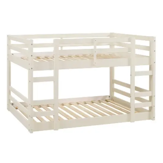 Twin Over Twin Indy Solid Wood Low Bunk Bed - Saracina Home image {1}