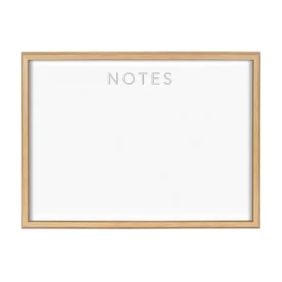 18" x 24" Blake Notes Framed Printed Glass by the Creative Bunch Studio Natural - Kate & Laurel All Things Decor: Modern Dry Erase Board image {1}
