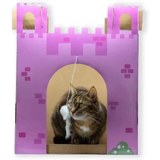 Midlee Pink Castle Cat Scratcher House image {2}