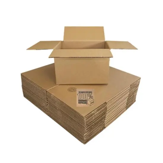 UOFFICE Bulk Pack of 50 Corrugated Boxes 8" x 8" x 6" Shipping Boxes image {2}