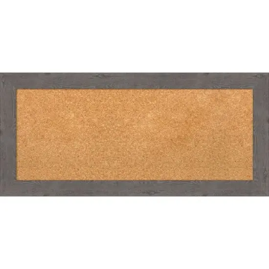 Amanti Art Rustic Plank Narrow Framed Corkboard, Natural Cork image {8}