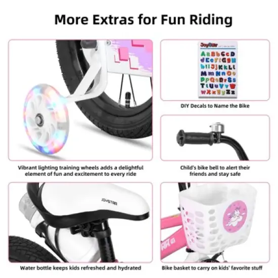 JOYSTAR Pluto Kids Bike with Water Bottle, Boys Girls Children's Bicycle, 12/14/16/18/20 Inch image {3}