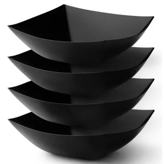 Posh Setting Square Black Serving Bowl - 64 oz. - 4 Pack image {7}