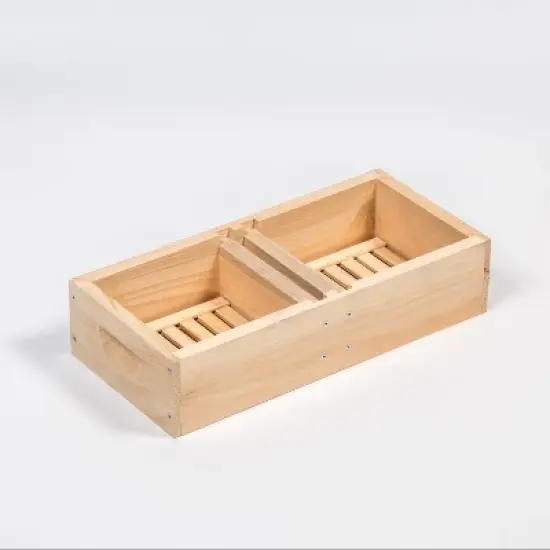 Lehman's Beekeeping Top Feeder, with Floats, for 5 Frame Nuc Beehive, Assembled Pine Wood, Amish Made image {5}