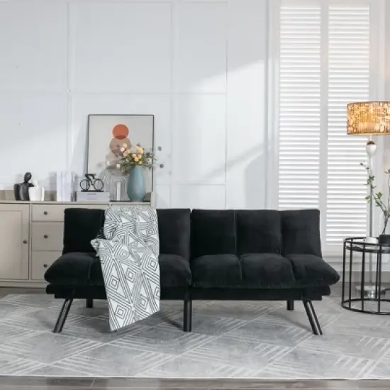 Airsurfer Modern Convertible Sofa Bed &uml;C Folding Sleeper Couch with Pillow-Top Tufted Cushions and Adjustable Backrest for Living Room image {5}